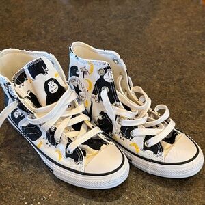 Converse Kids High-Top Sneakers - Black, White, and Yellow
